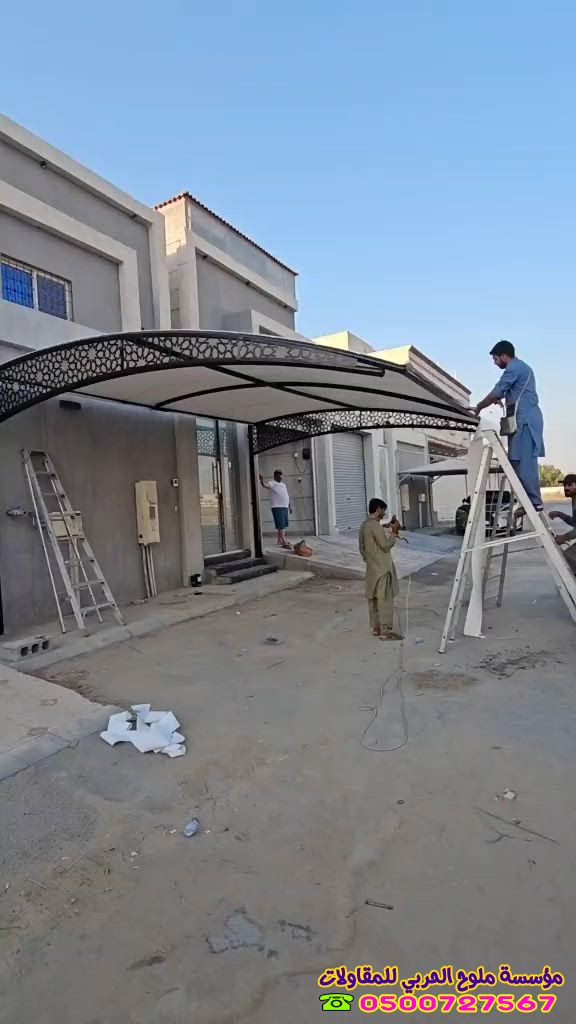 مظلات سيارات حي البساتين 